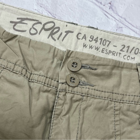 Esprit Women's Tan Shorts flattering pleated fronts vintage 90s size 6 GUC - Picture 9 of 13